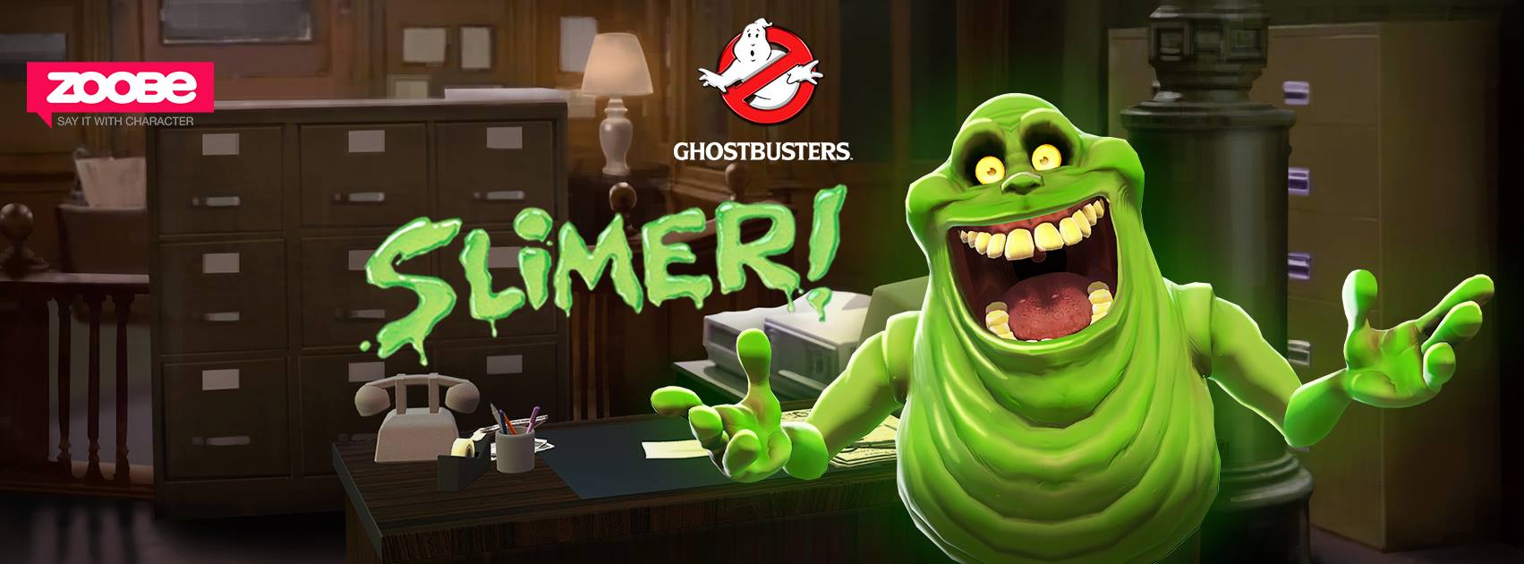 Zoobe – character voice messages – Hello From Slimer! | GHOSTBUSTERS MANIA